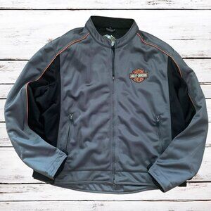 Harley-Davidson Gray/Black Armored Motorcycle Jacket Men's 4XL